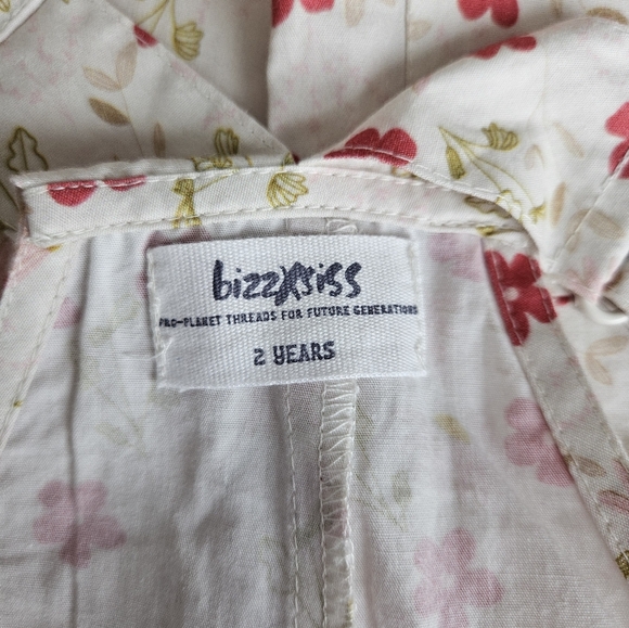 Floral Overalls and Striped Dress Set - Picture 5 of 6